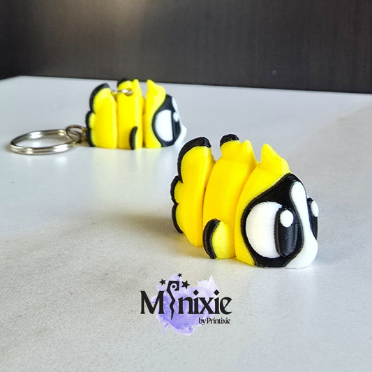 Butterfly Fish Minixie® – Flexible 3D Printed Toy, Custom Keychain & Decoration