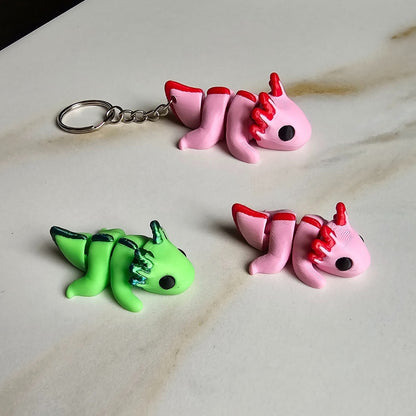 Tiny Axolotl & Keychain