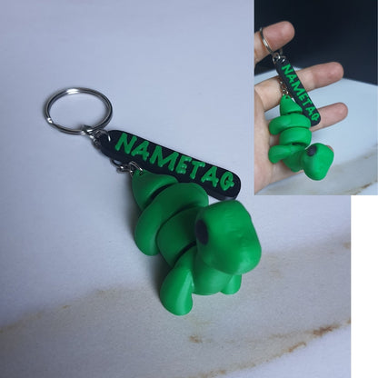 Tiny Brontosaurus & Keychain