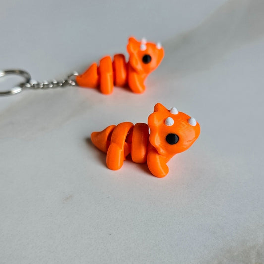 Tiny Triceratops & Keychain