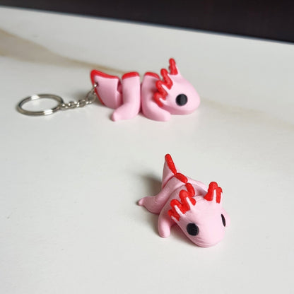 Tiny Axolotl & Keychain