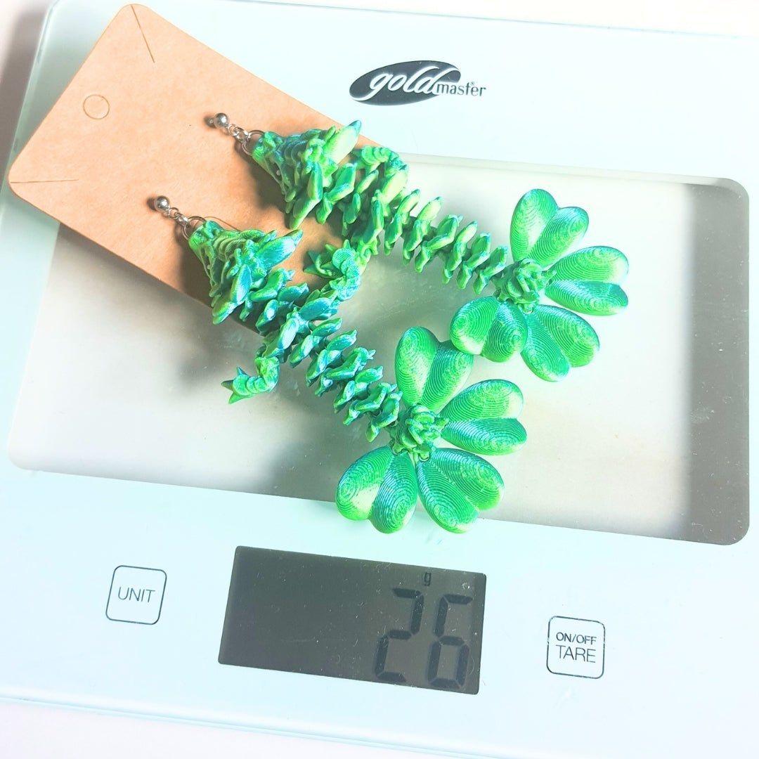 Lucky Clover Dragon Earrings - 3D Printed