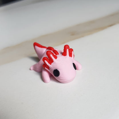 Tiny Axolotl & Keychain