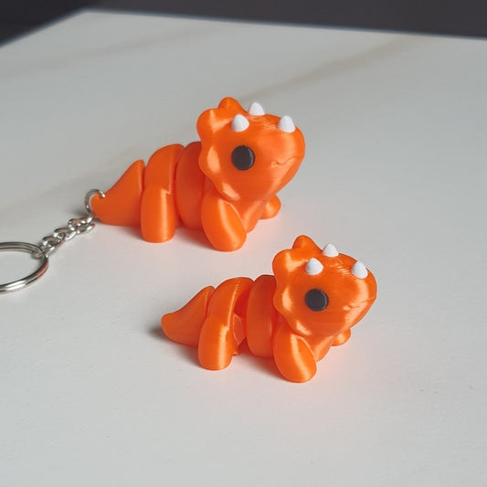 Tiny Triceratops & Keychain