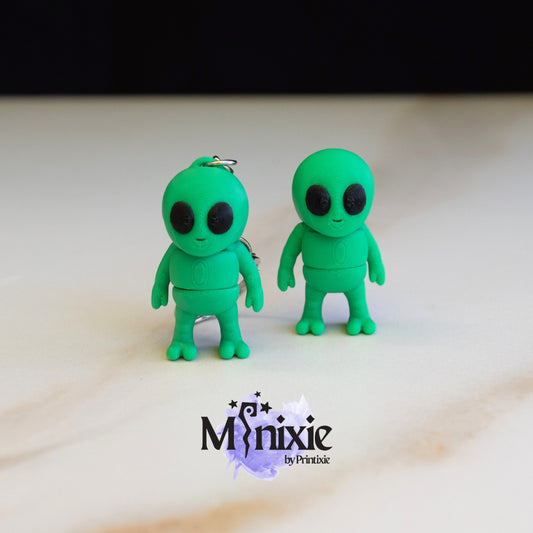 Alien Minixie™ – Flexible 3D Printed Tiny Alien Toy, Custom Keychain & Decoration