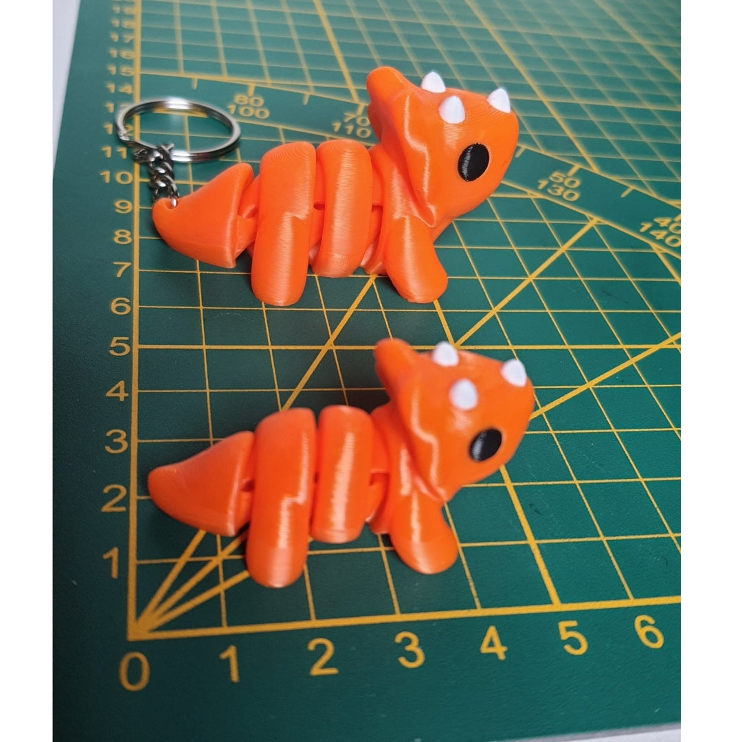 Tiny Triceratops & Keychain