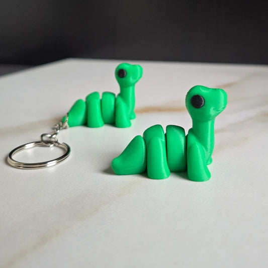 Tiny Brontosaurus & Keychain