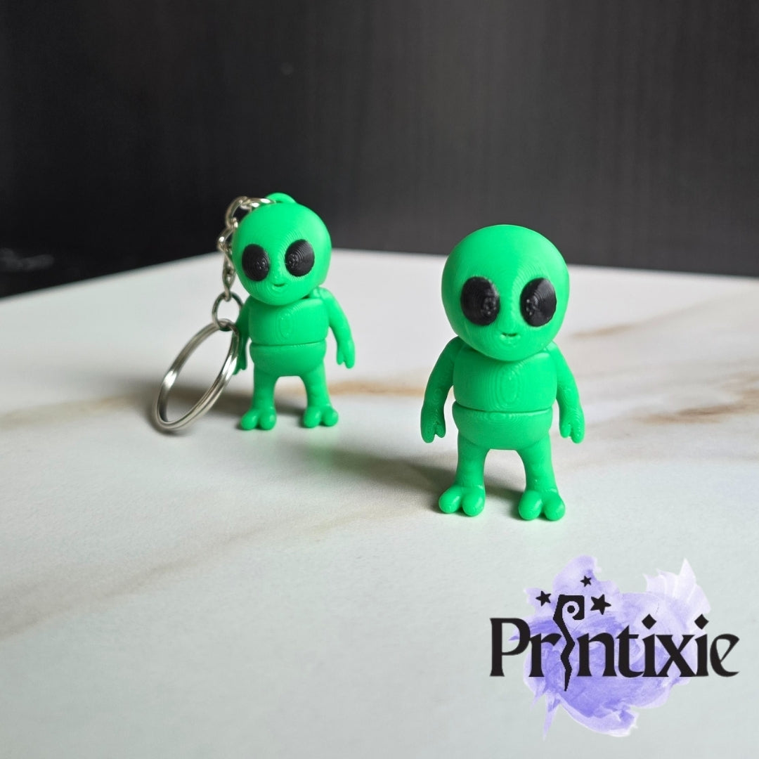 Tiny Alien & Keychain