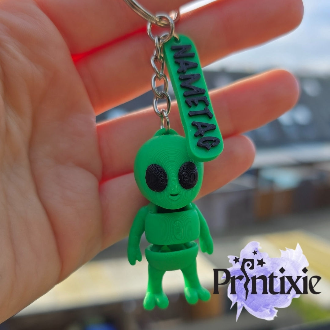 Tiny Alien & Keychain