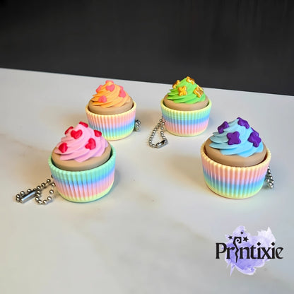 Cupcake Clickers – Adorable Cupcake-Shaped Keychain Stress Toys