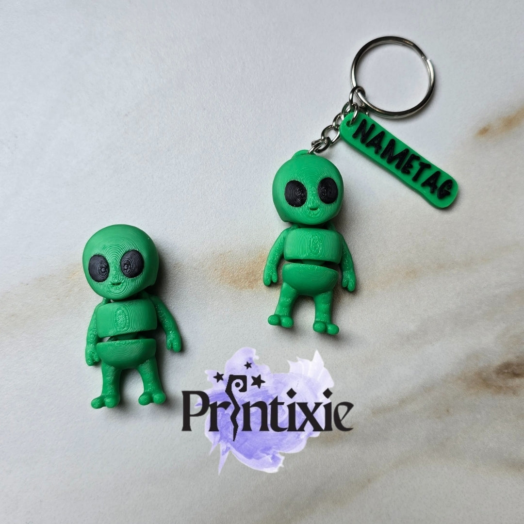 Tiny Alien & Keychain