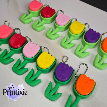 Tulip Clickers – Dutch-Inspired 3D-Printed Keychain Stress Toys