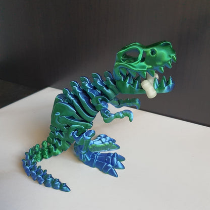 Flexi T-Rex with bone - 3D Printed