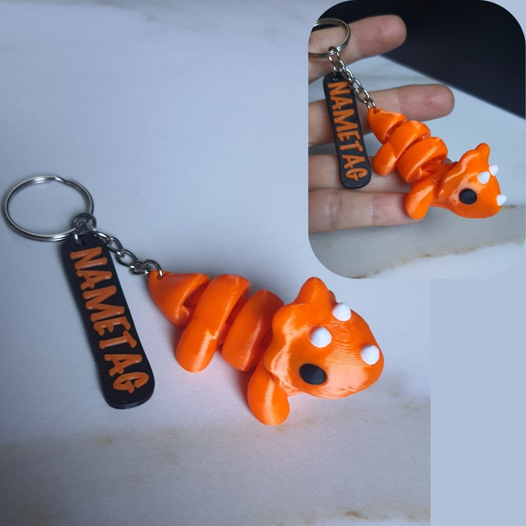 Tiny Triceratops & Keychain