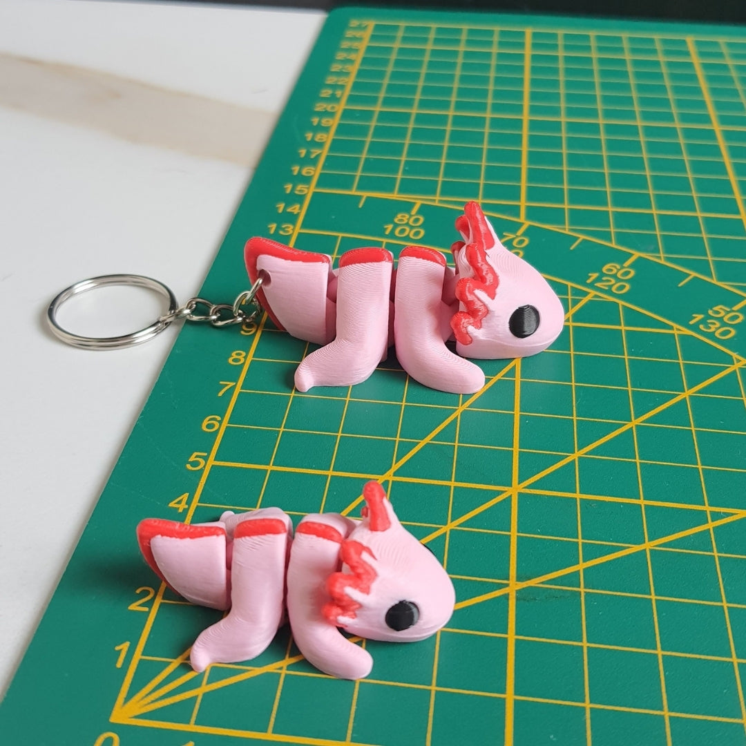 Tiny Axolotl & Keychain