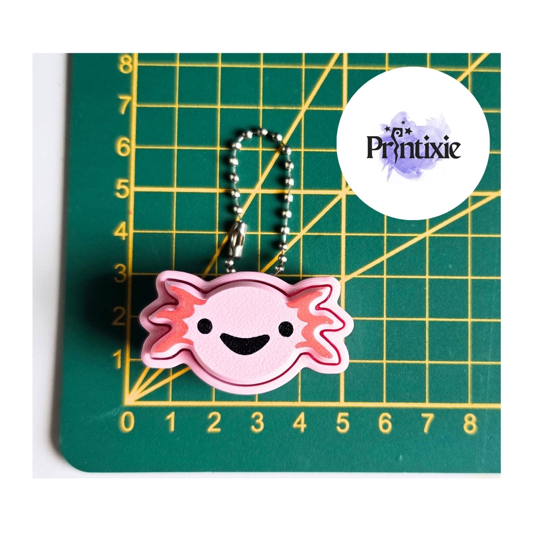 Axolotl Clicker Keychain Size - Printixie