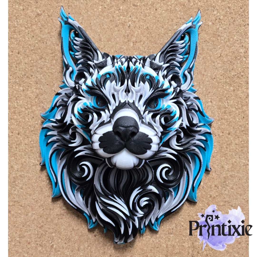 Cat wall decor blue