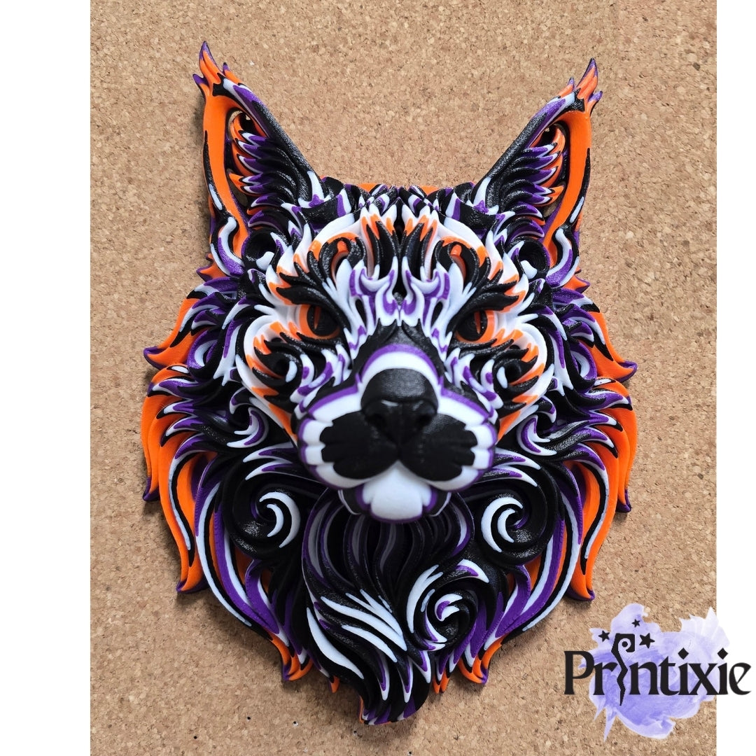 Cat wall decor purple