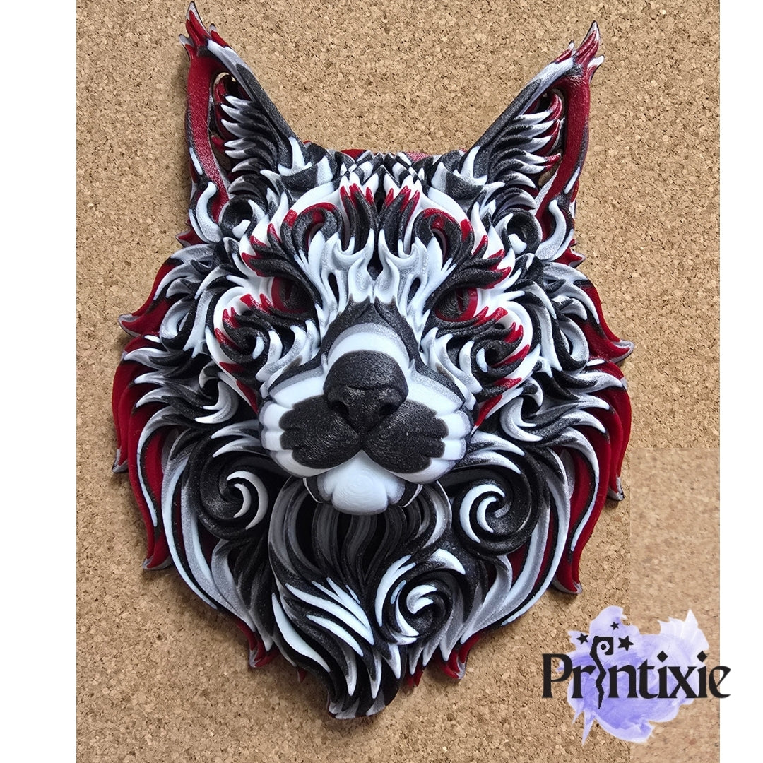 Cat wall decor red