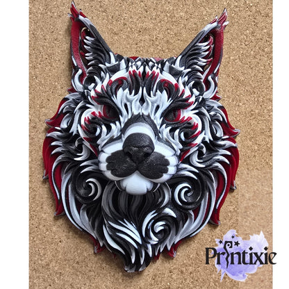 Cat wall decor red