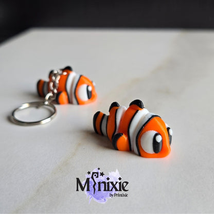 Clownfish Minixie and keychain by Printixie