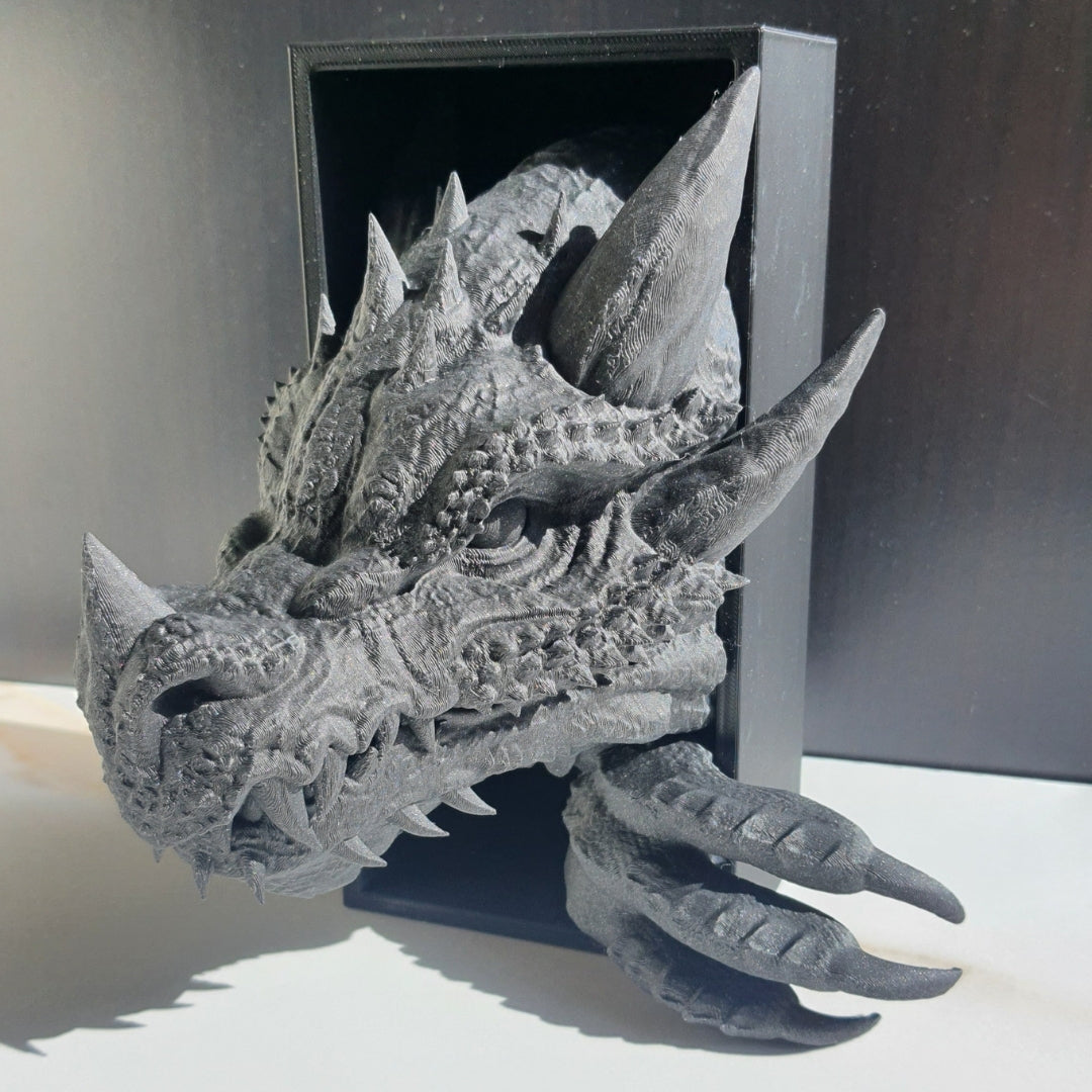Dragon Book Nook – 3D Printed Fantasy Bookshelf Insert