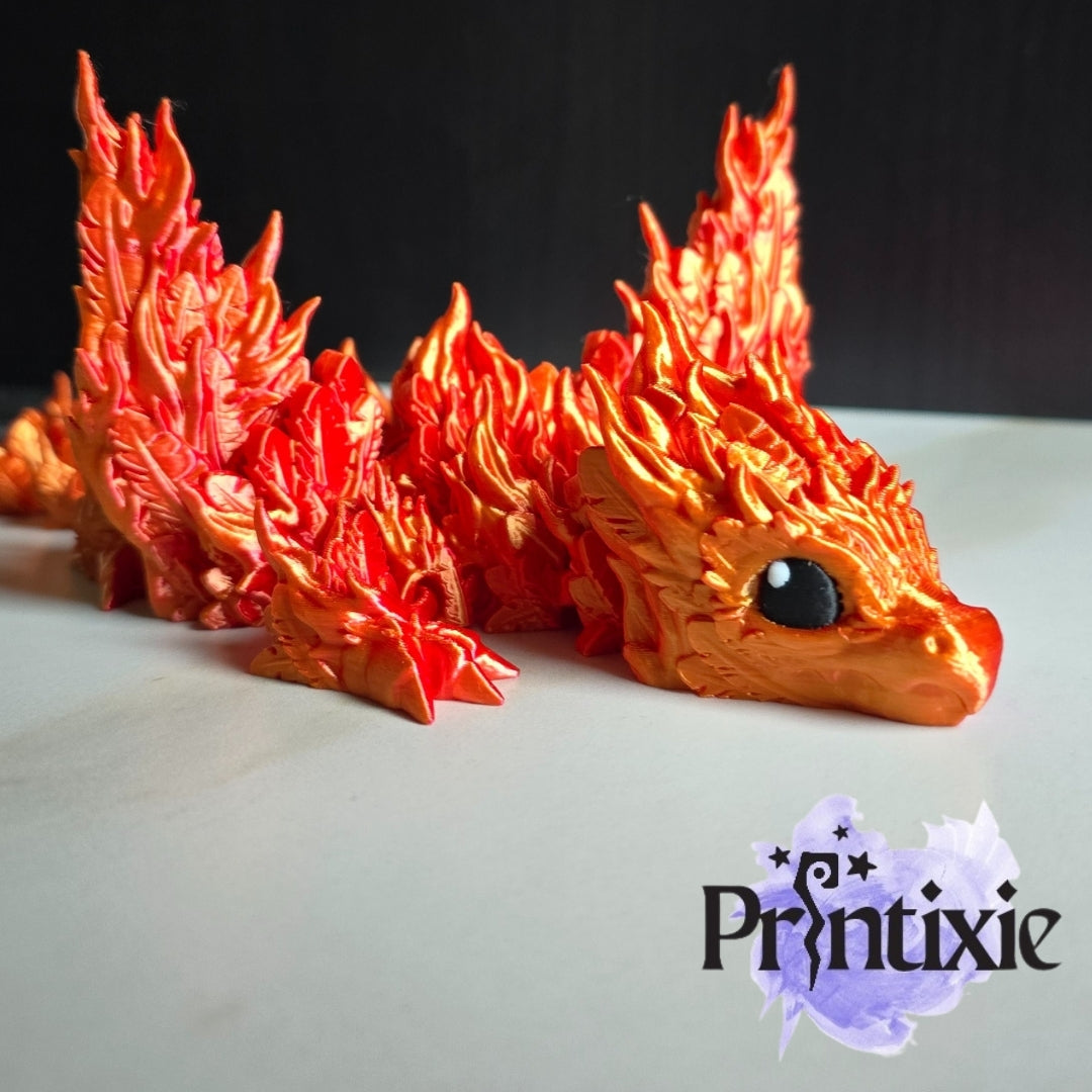 Gold Red Flame Dragon