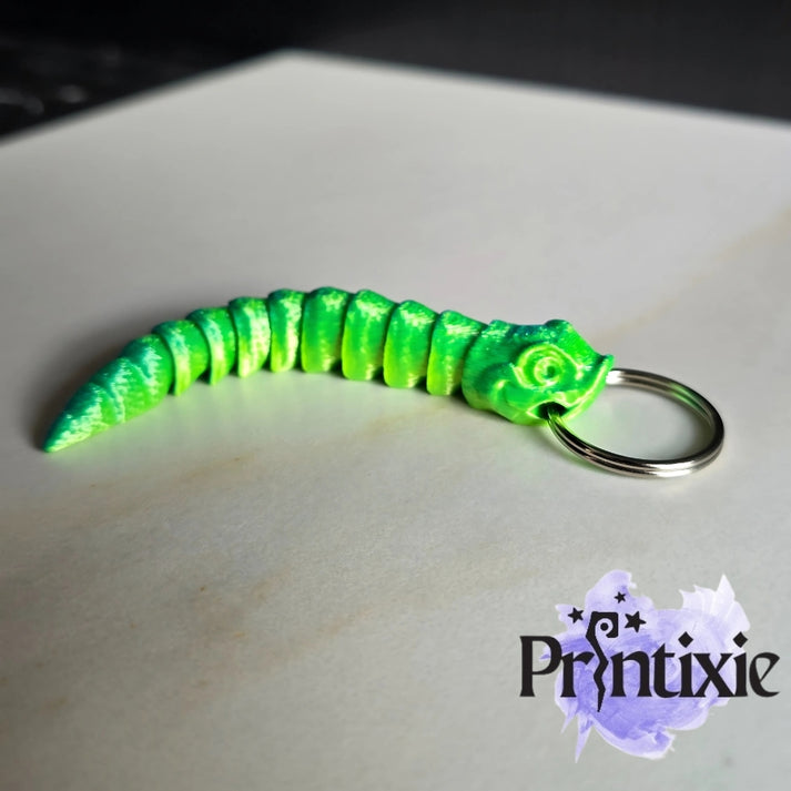 Hognose Snake Keychain – Articulated 3D Printed Fidget & Charm – Printixie