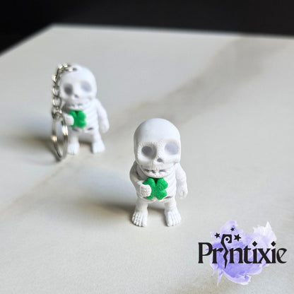 Lucky Skeleton Minixie and keychain by Printixie