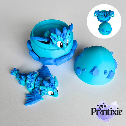 Mini Crystal Dragon with Crystal Egg