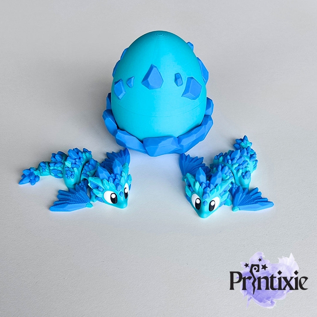 Mini Crystal Dragon with Crystal Egg