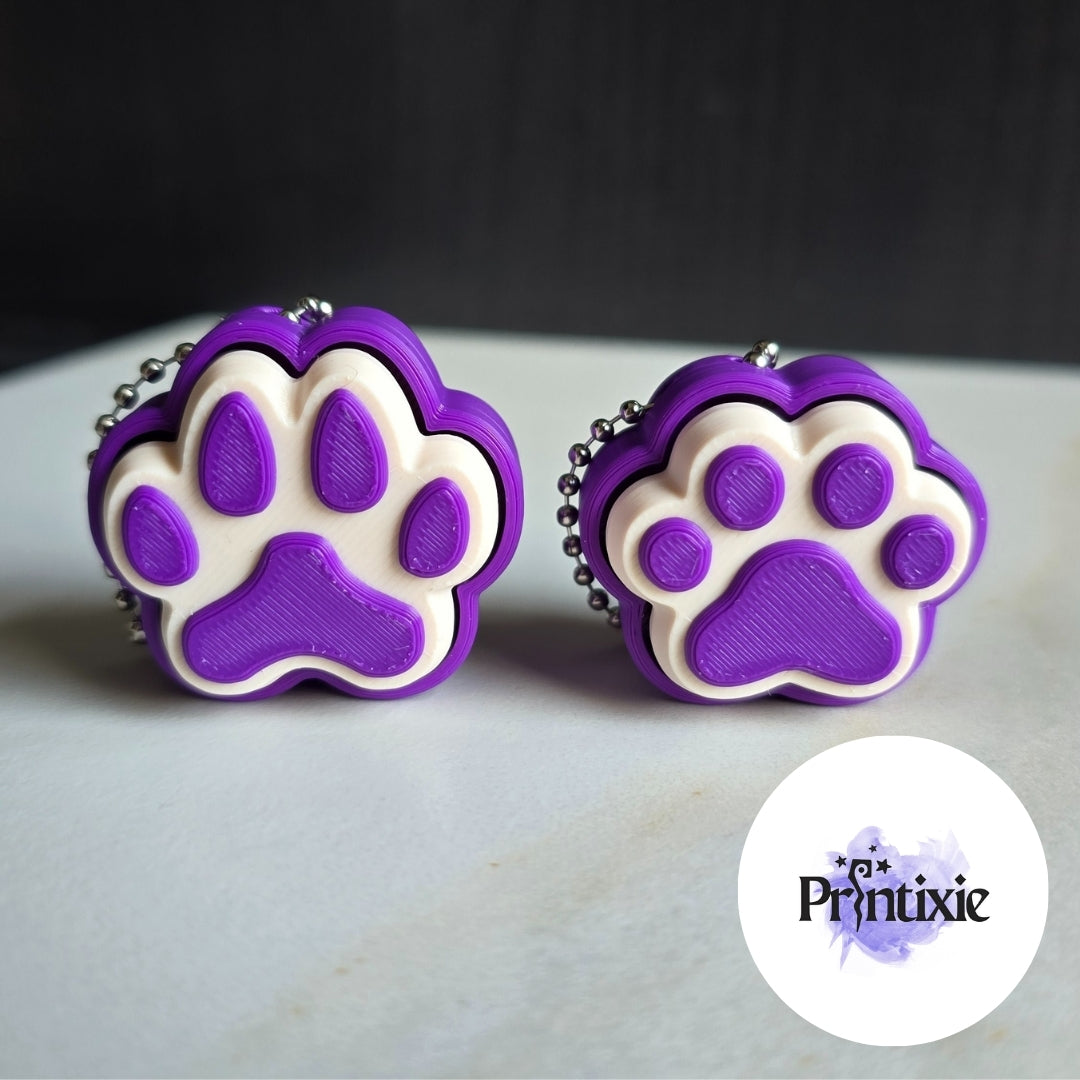 Paw Clicker Keychain- Purple