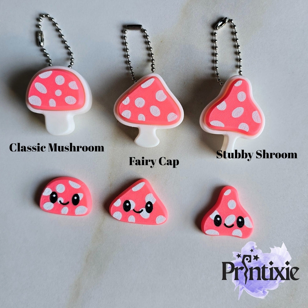 Pink mushroom Clickers - Printixie