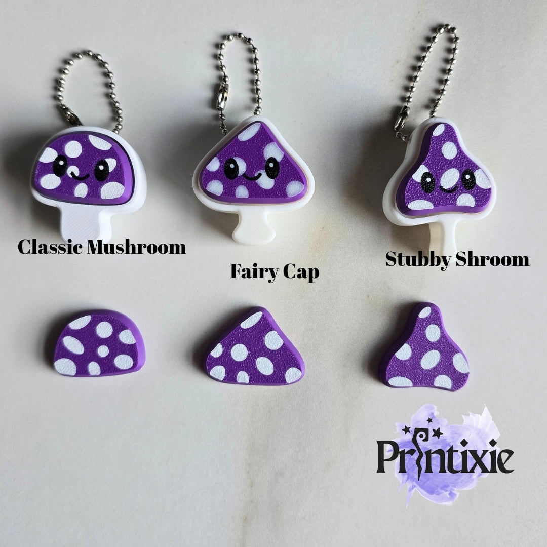 Purple mushroom Clickers - Printixie