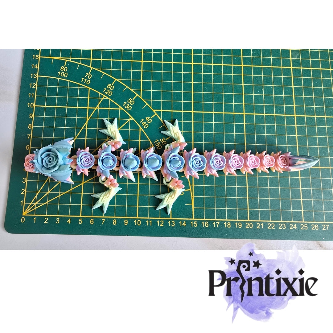 Rose Dragon Magnet _ size