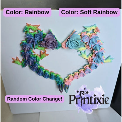 Rose Dragon Magnet by Printixie