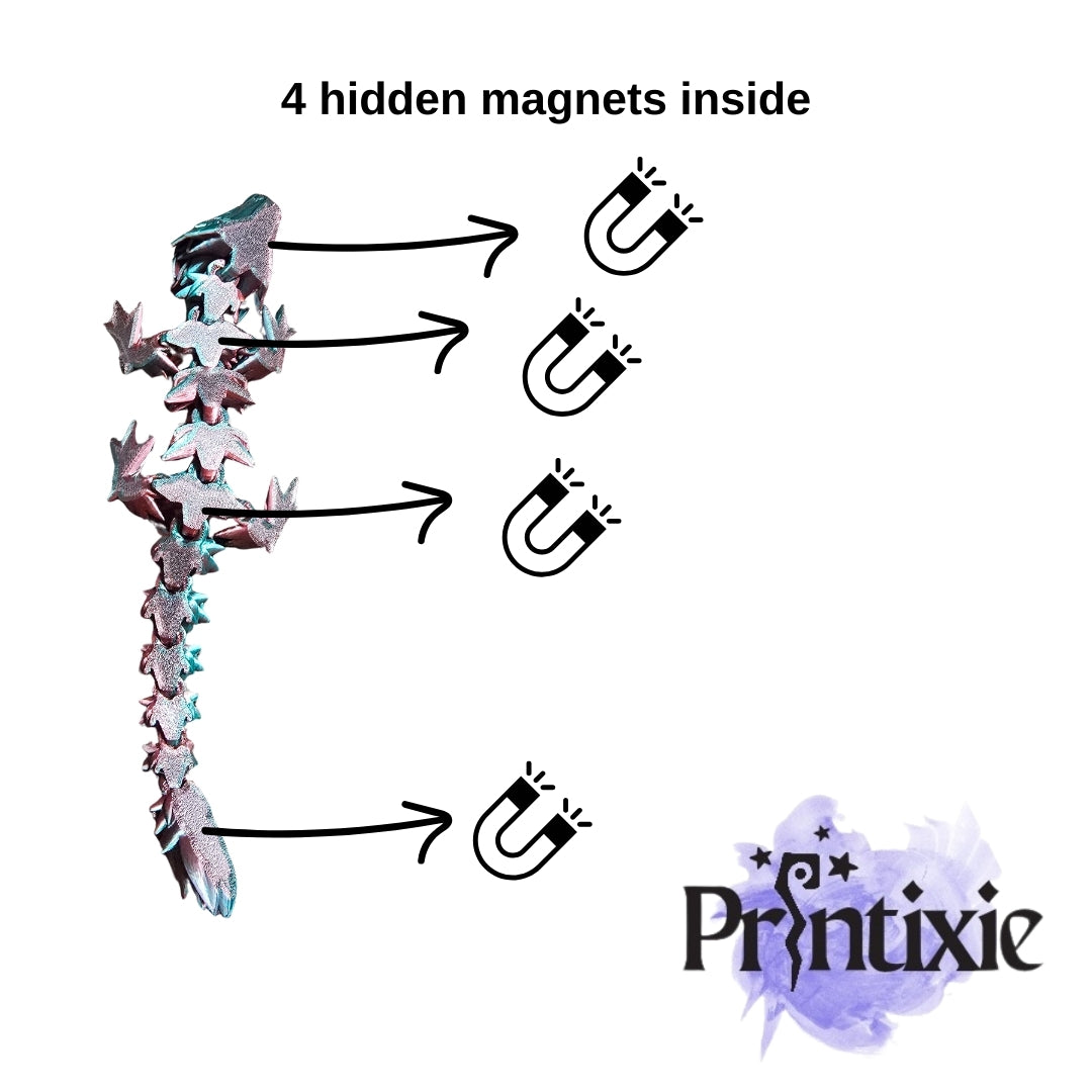Rose Dragon Magnet-hidden magnets