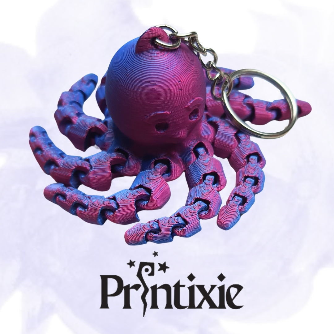 Octopus Keychain - 3D Printed