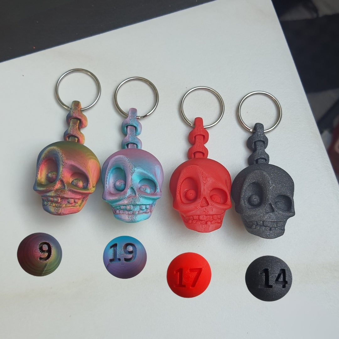 Skull Keychain Color Options