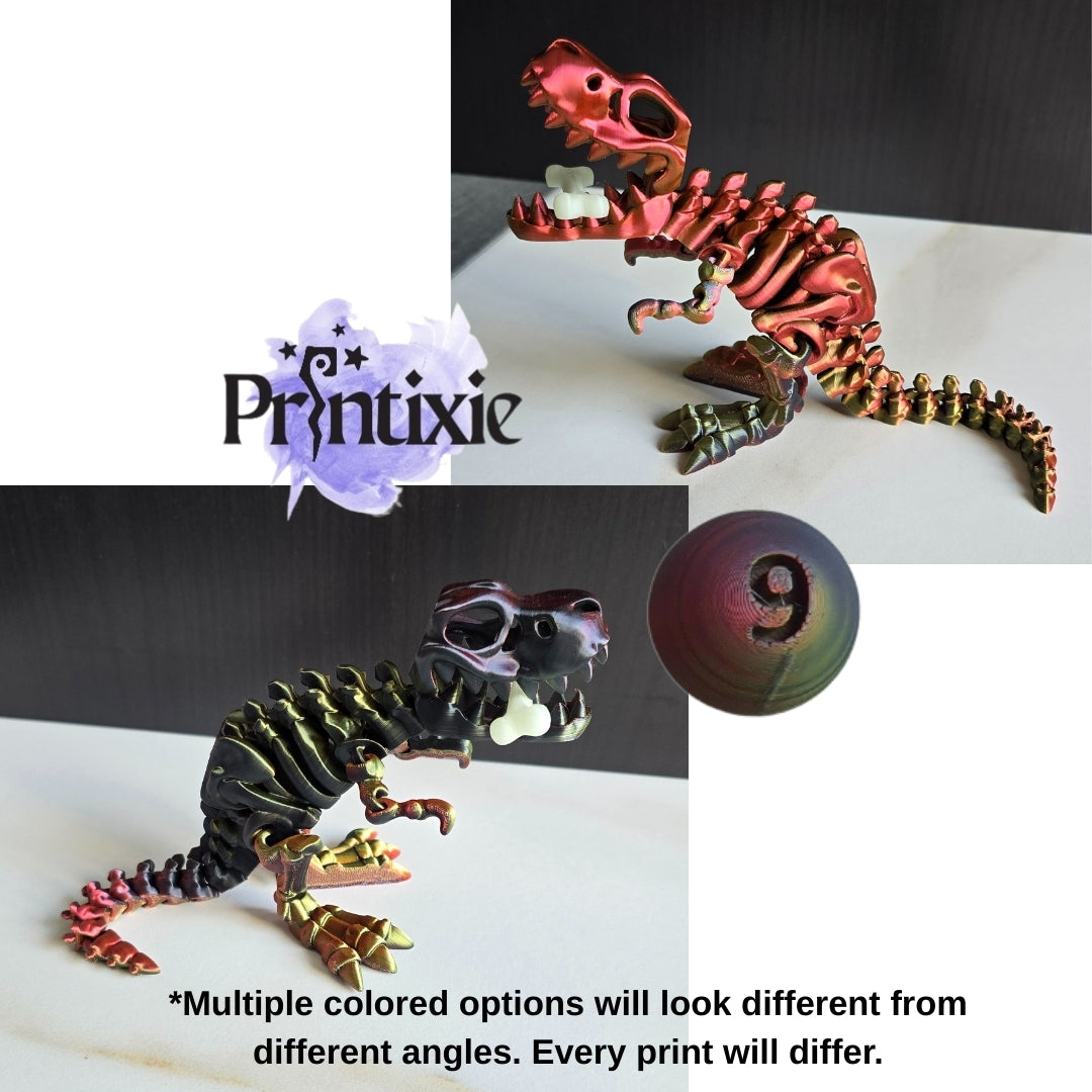 Standing Trex with bone by Printixie