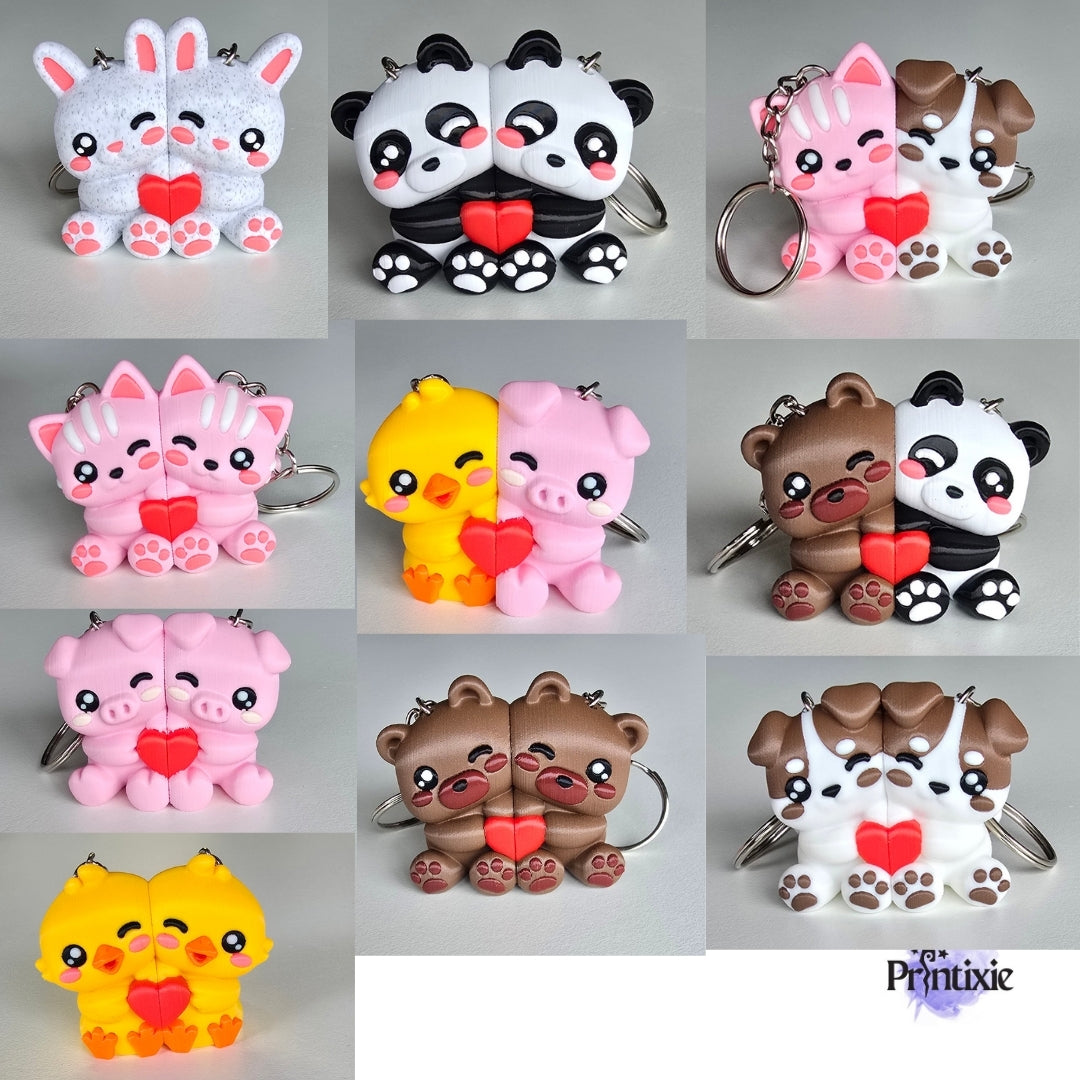 Stick Together Keychain Set – Magnetic Matching Keychains