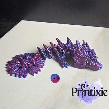 Sunflower Dragon- Blue Purple