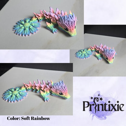 Sunflower Dragon- Soft Rainbow