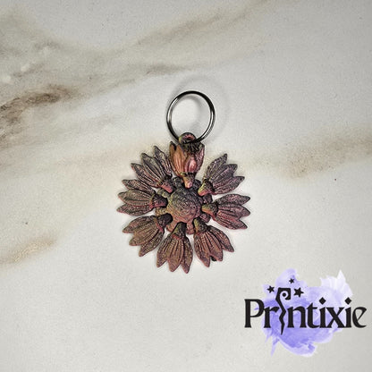 Sunflower keychain by printixie