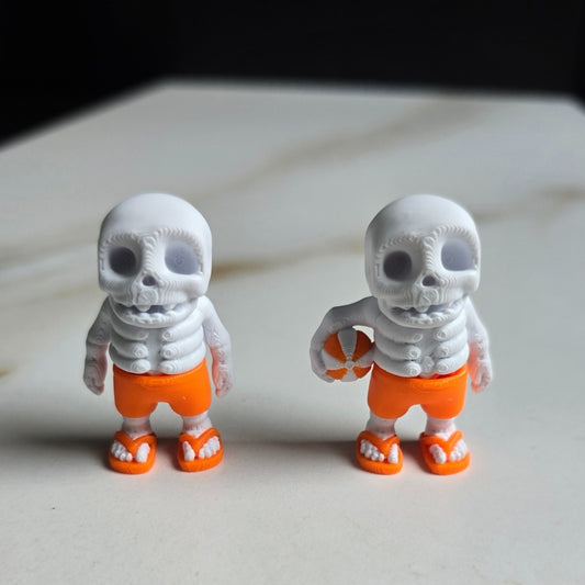 Tiny Summer Skeleton & Keychain