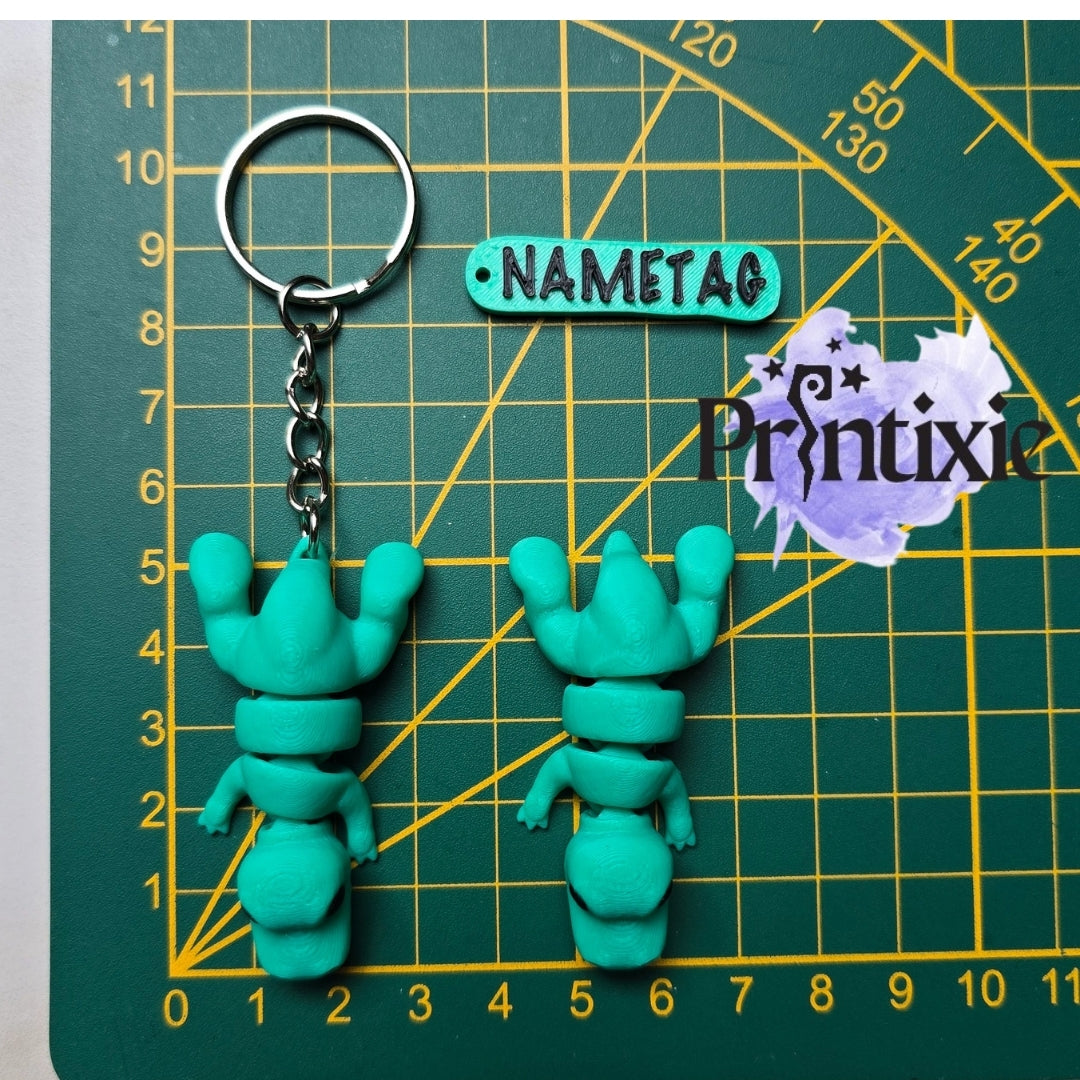 Trex Minixie and keychain -Size