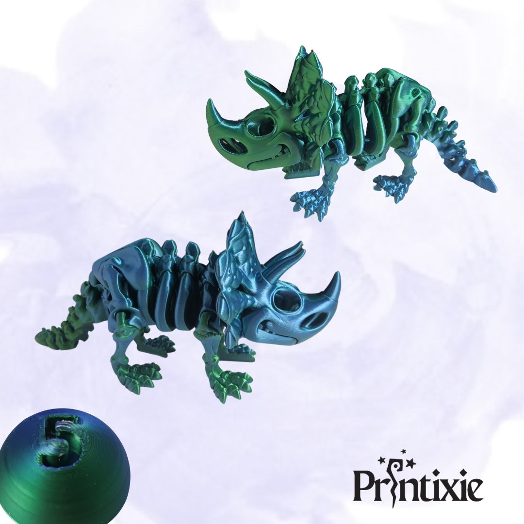 Triceratops color5 By Printixie