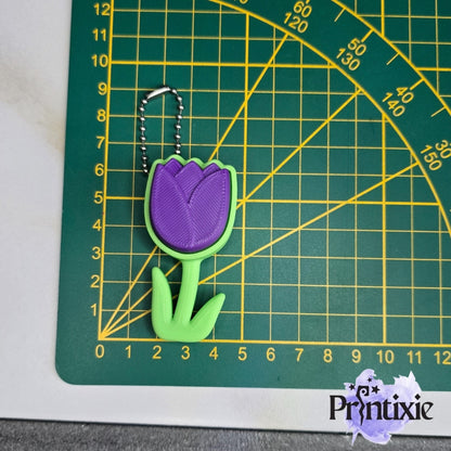 Tulip Clicker Keychain by Printixie Size