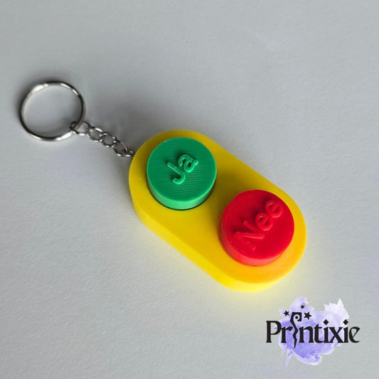 Yes no keychain for kids communication aid close-up