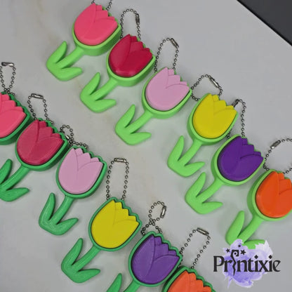 Tulip Clickers – Dutch-Inspired 3D-Printed Keychain Stress Toys